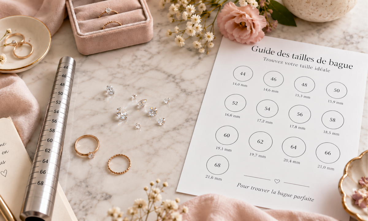 Comment connaître sa taille de bague, guide des tailles