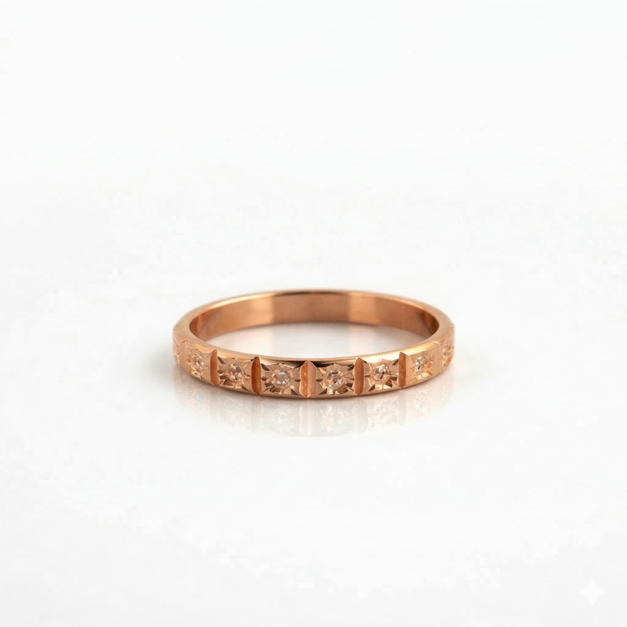 Alliance en or rouge 18 carats 