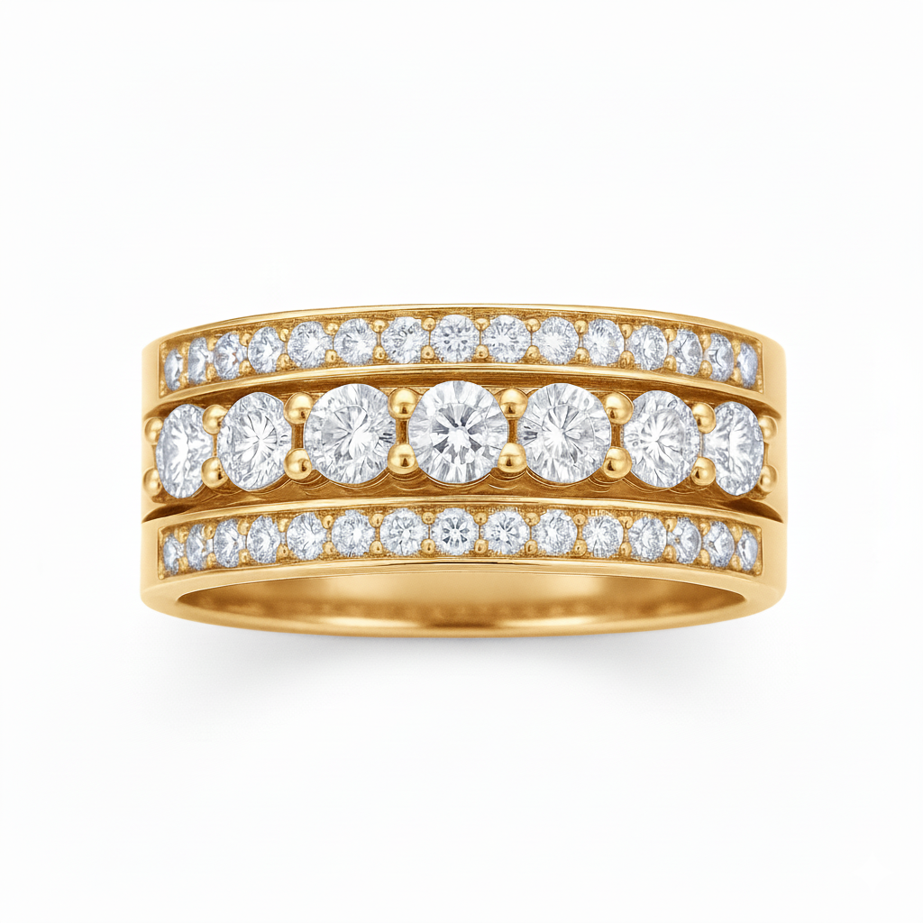 Alliance en or jaune 18 carats