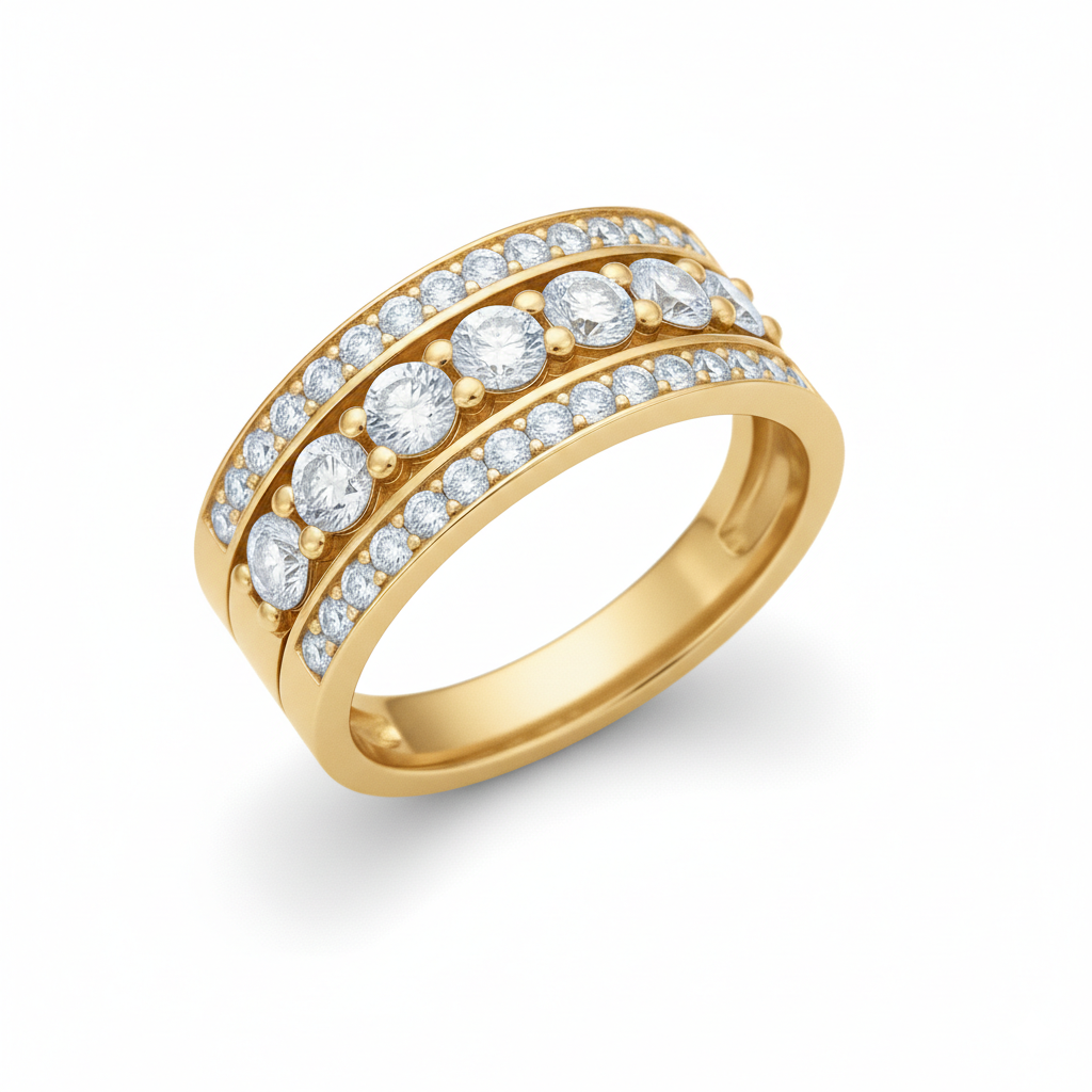 Alliance en or jaune 18 carats 