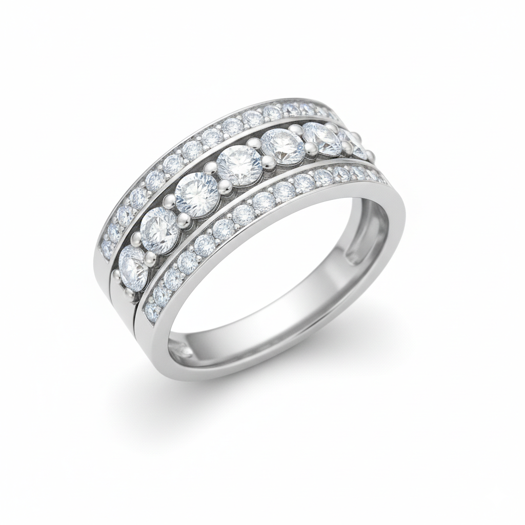 Alliance en or blanc 18 carats