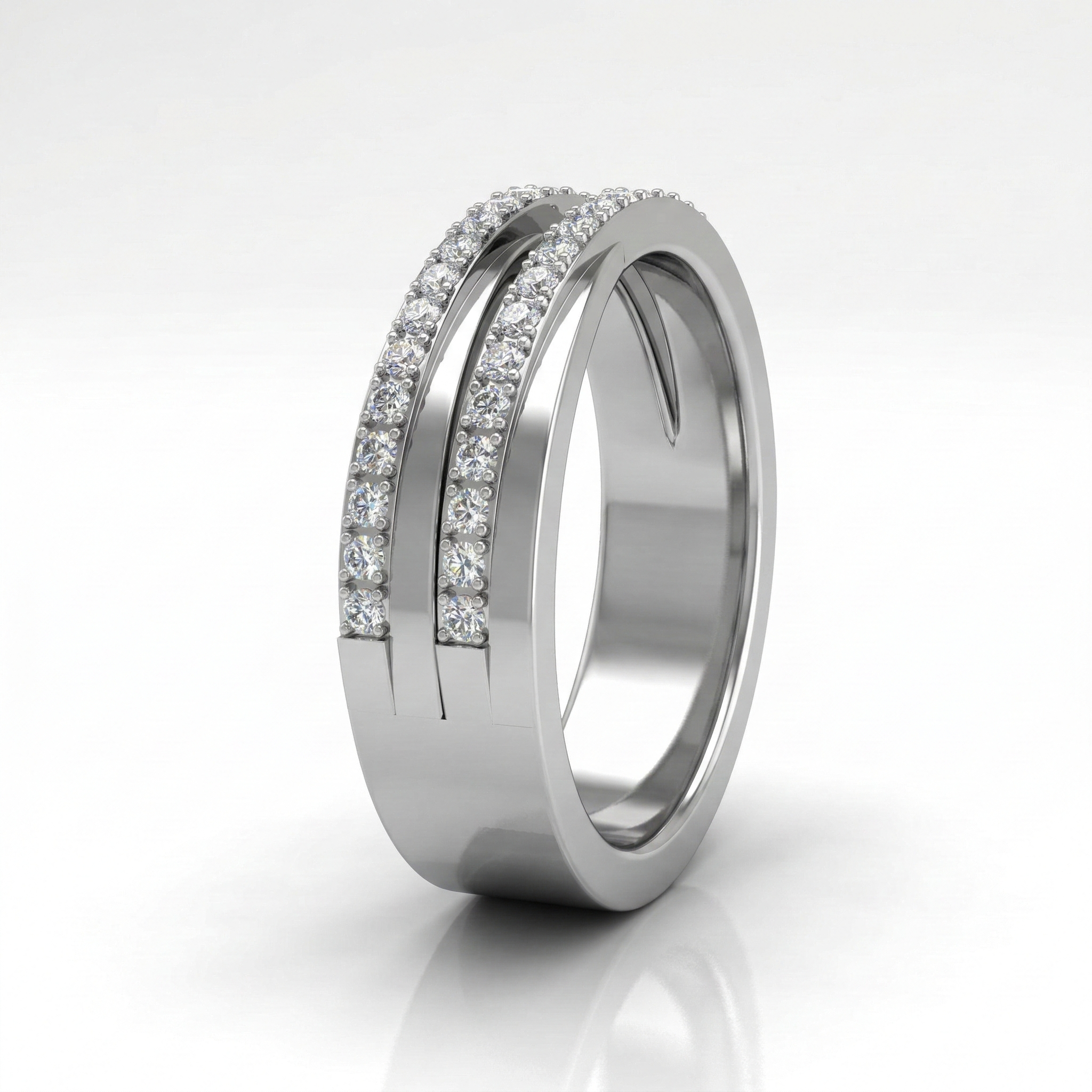 Bague en or blanc 18 carats