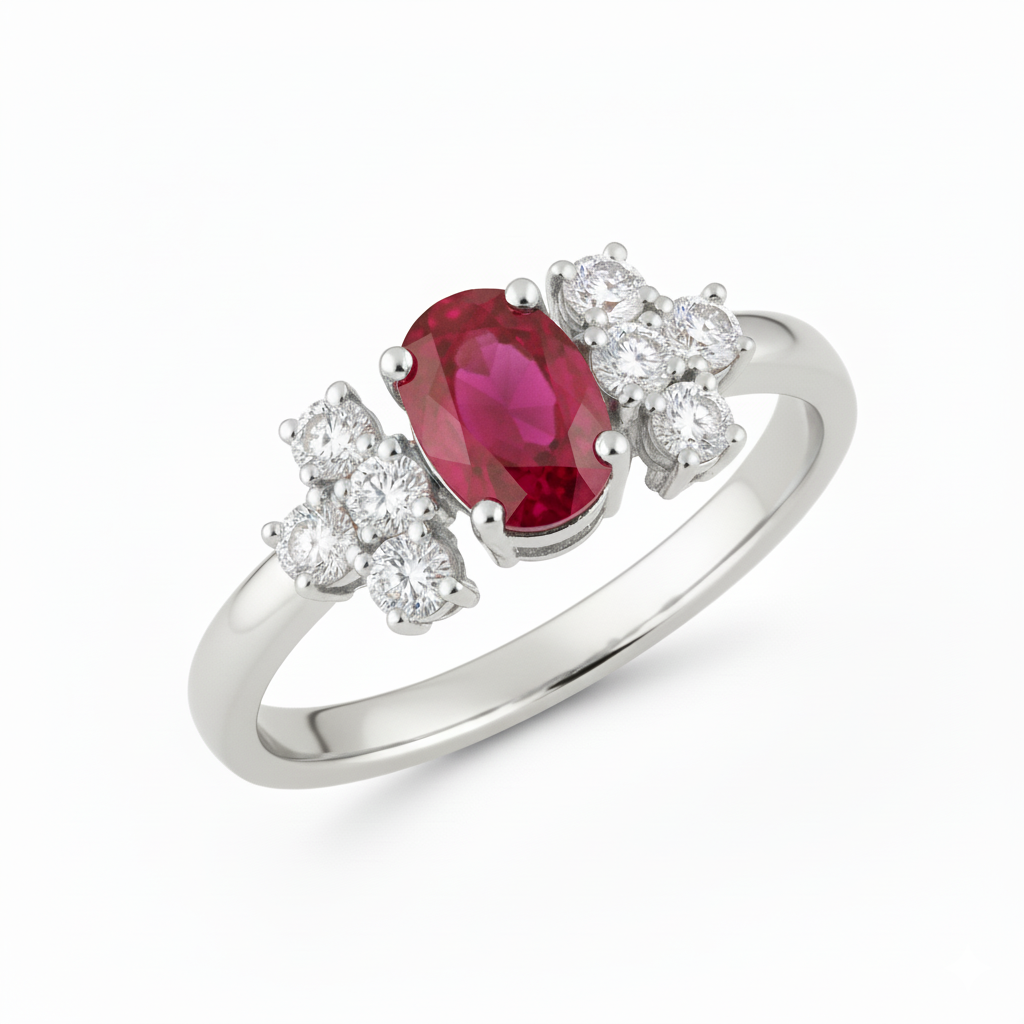 Bague en or blanc 18 carats