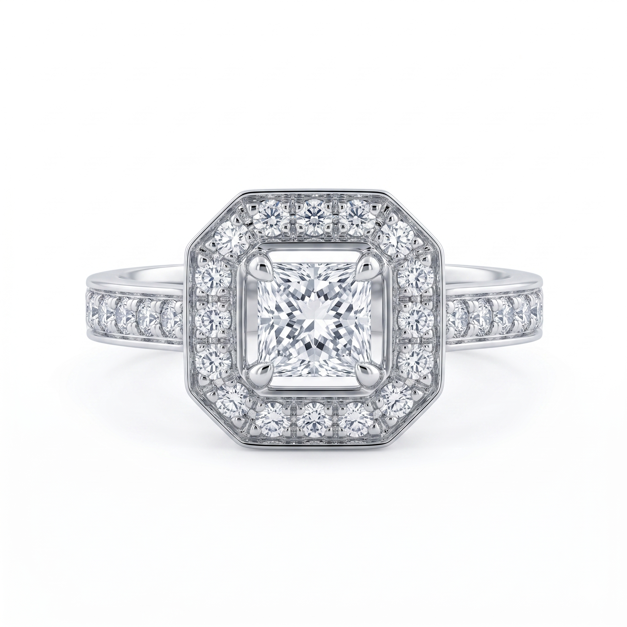 Bague en or blanc 18 carats 
