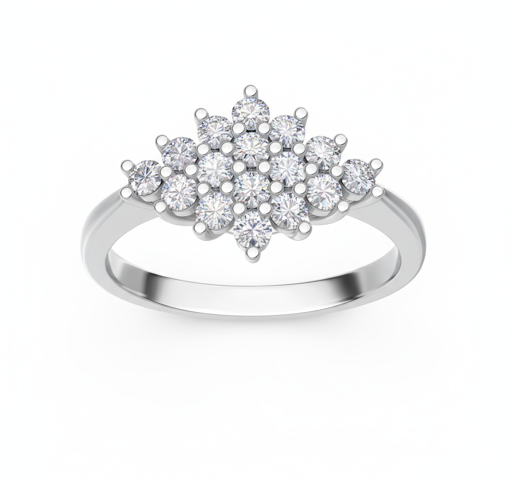 Bague en or blanc 18 carats 