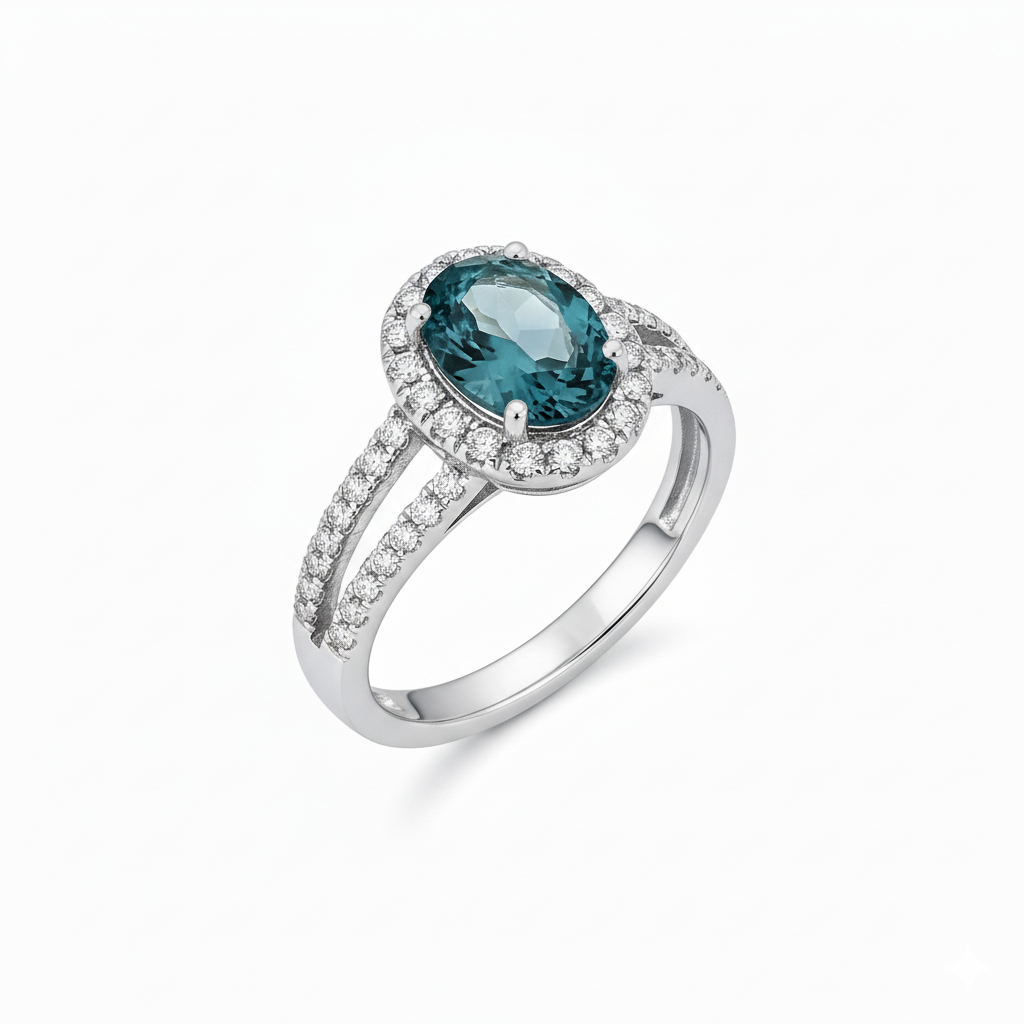 Bague en or blanc 18 carats