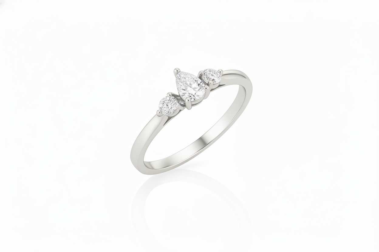 Bague en or blanc 18 carats