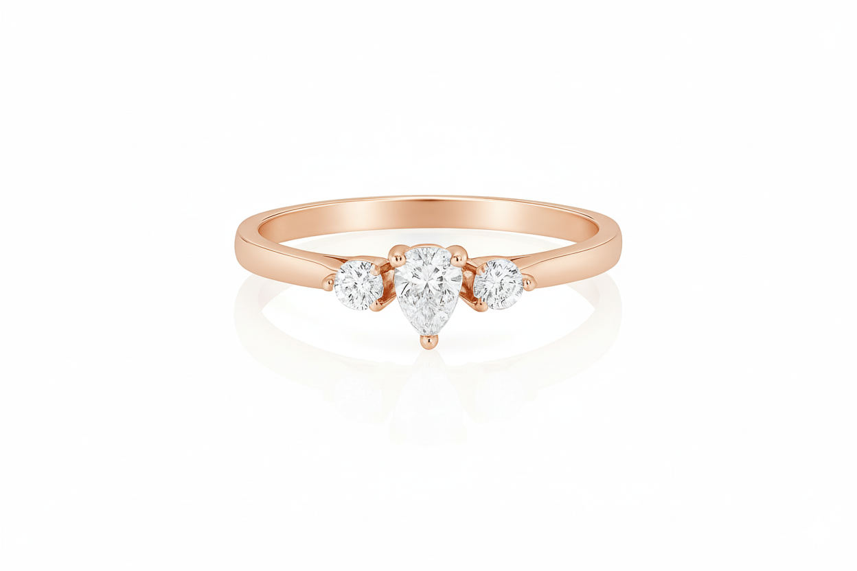 Bague en or rouge 18 carats