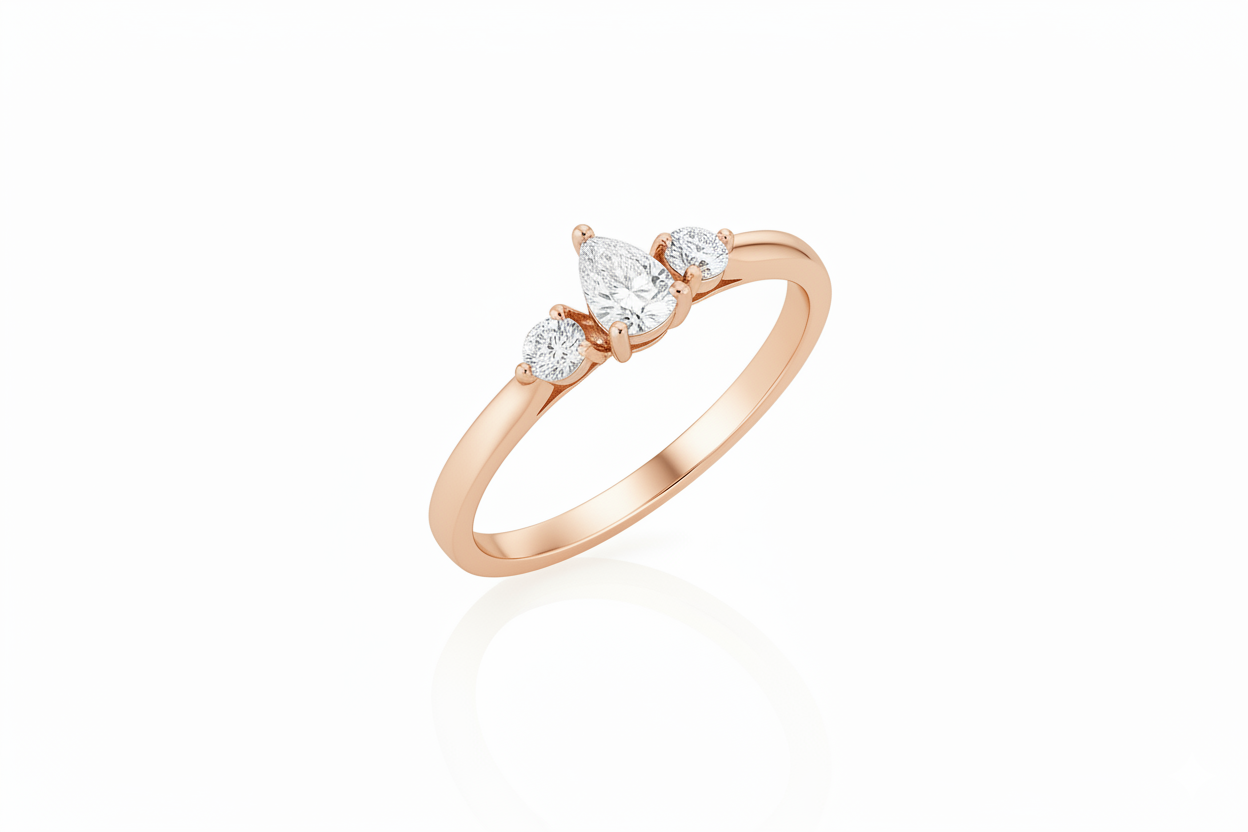 Bague en or rouge 18 carats