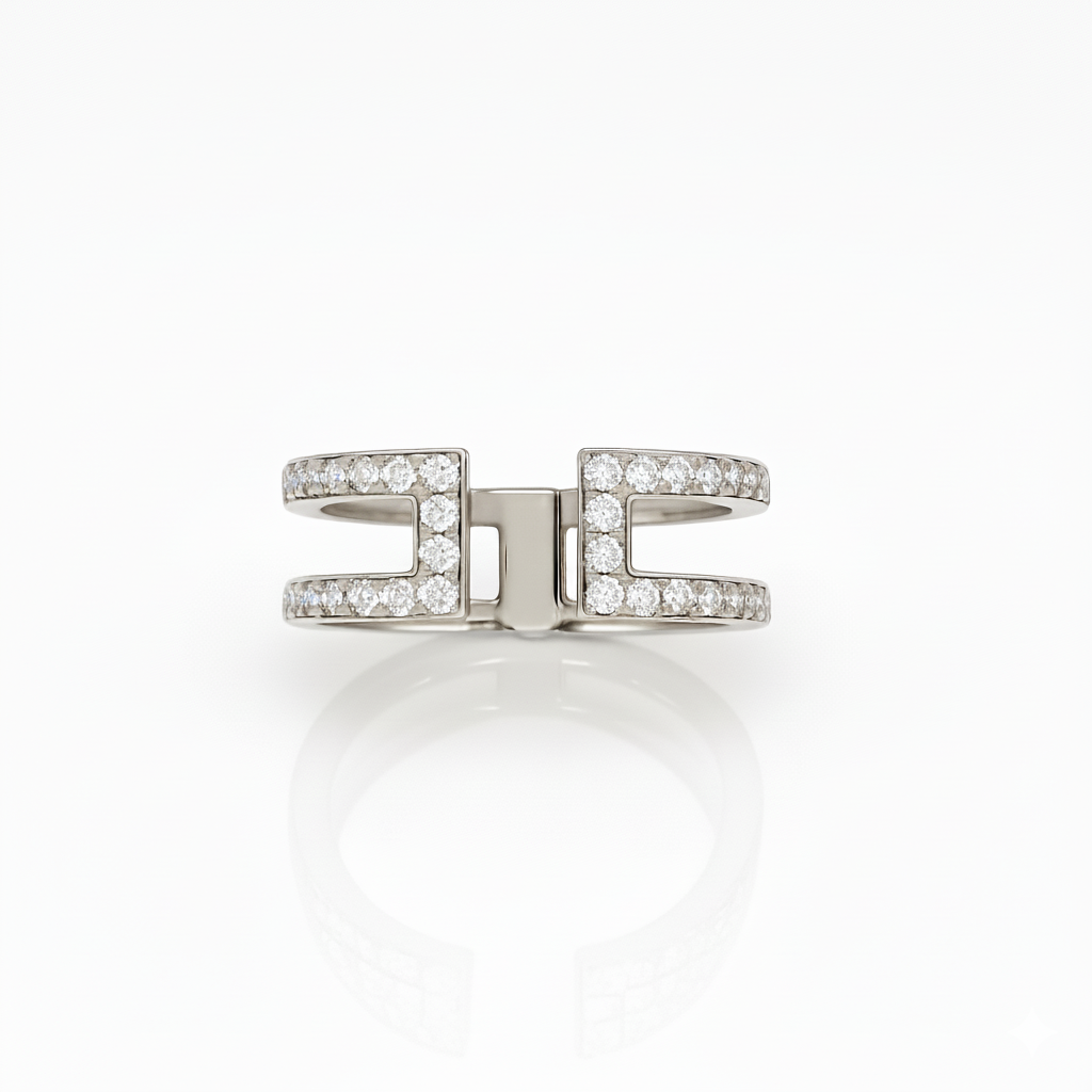 Bague en or blanc 18 carats