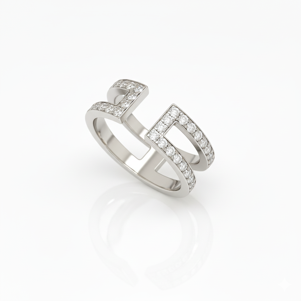 Bague Camille en or blanc 18 carats