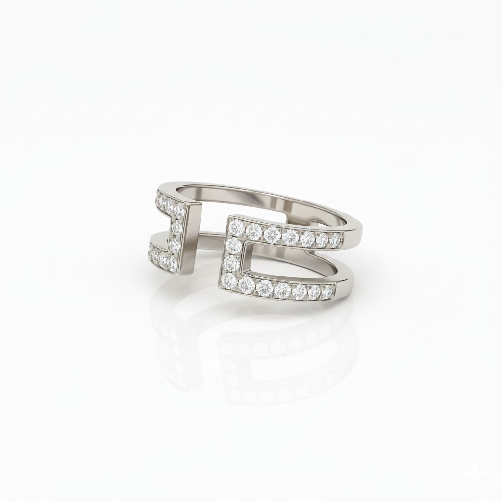 Bague en or blanc 18 carats