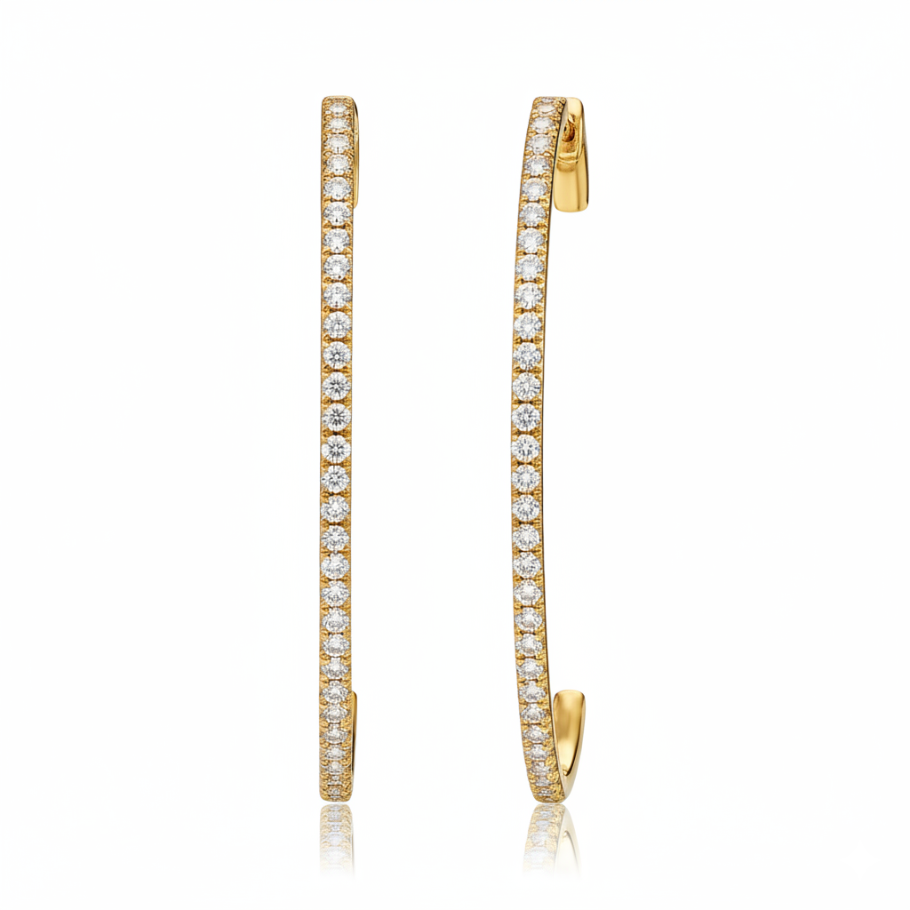 Boucles d'oreilles en or jaune 18 carats