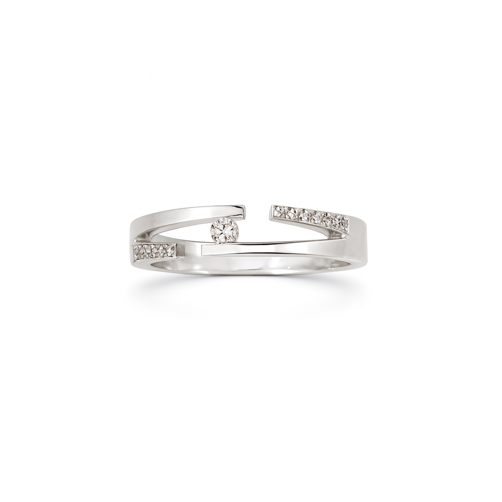 Bague en or blanc 18 carats