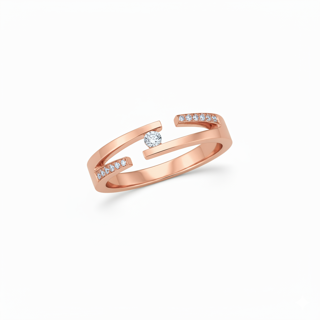 Bague en or rouge 18 carats