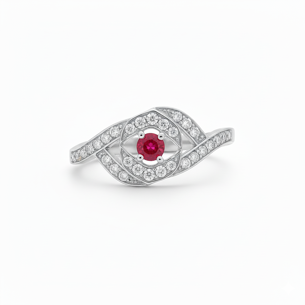 Bague en or blanc 18 carats