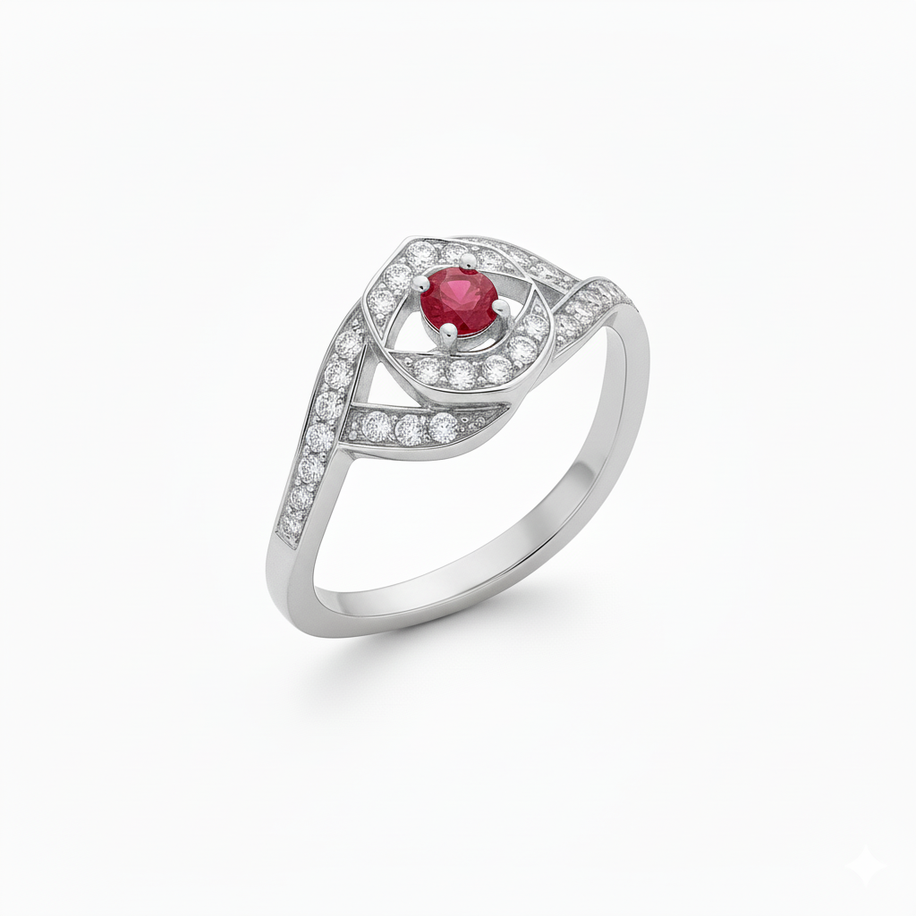 Bague en or blanc 18 carats