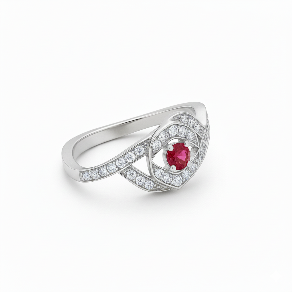 Bague en or blanc 18 carats