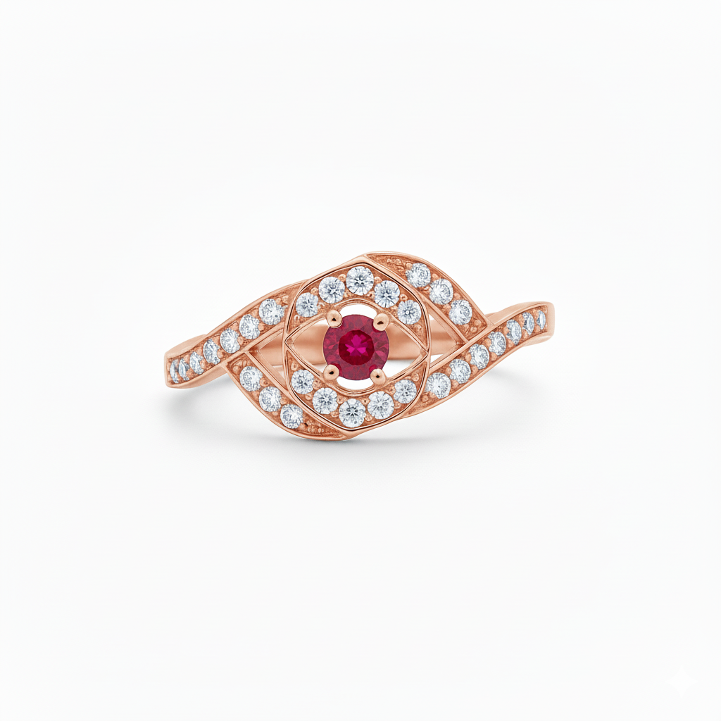 Bague en or rouge 18 carats