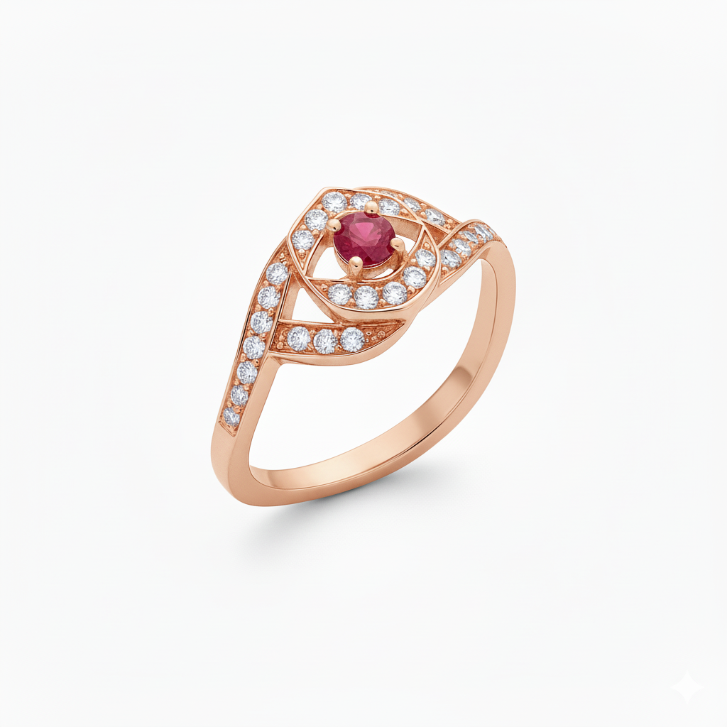 Bague en or rouge 18 carats