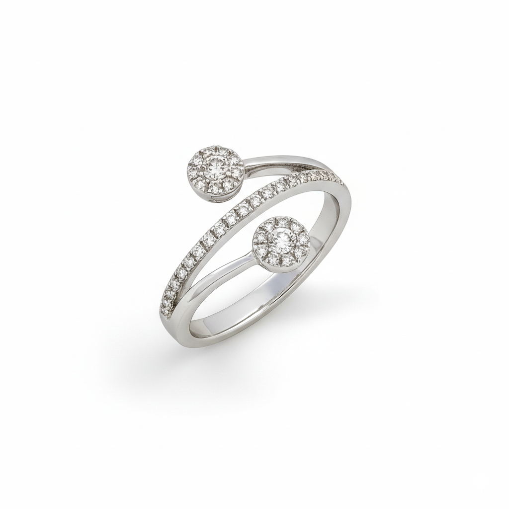 Bague en or blanc 18 carats 