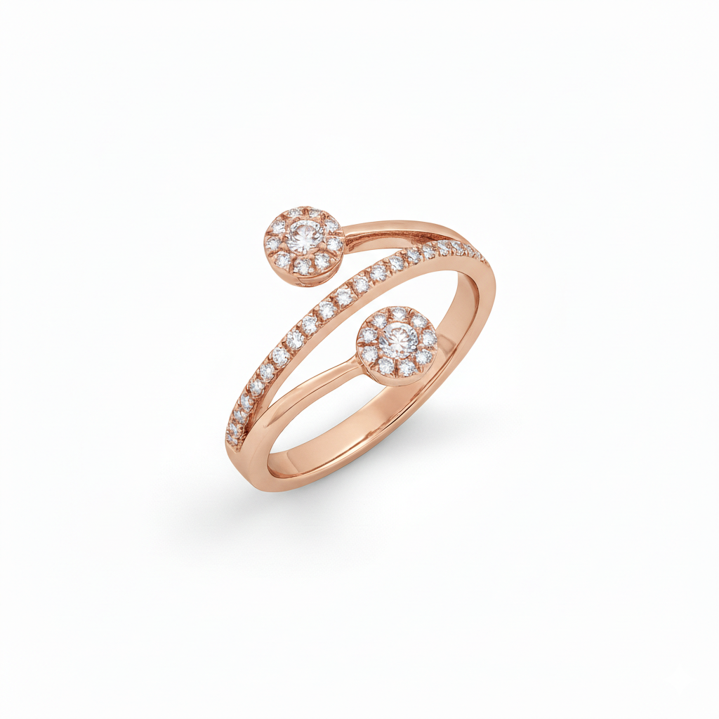 Bague en or rouge 18 carats 