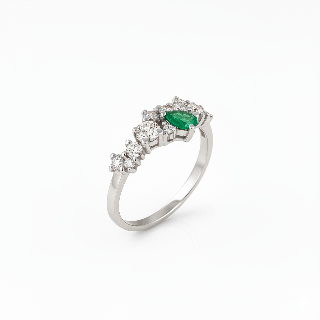 Bague en or blanc 18 carats
