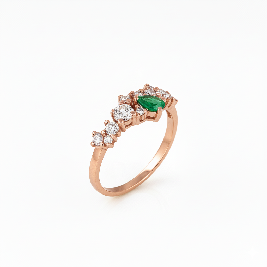 Bague en or rouge 18 carats