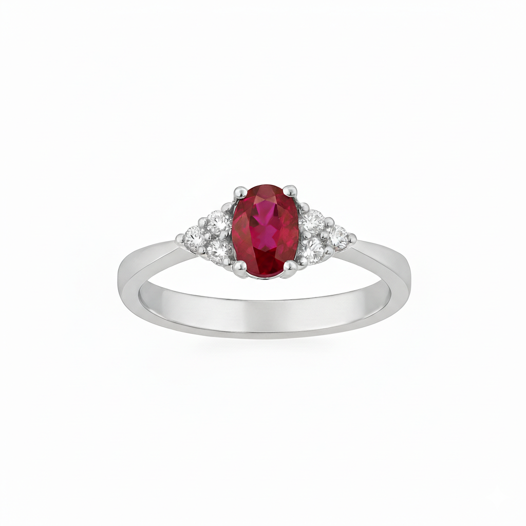 Bague en or blanc 18 carats 