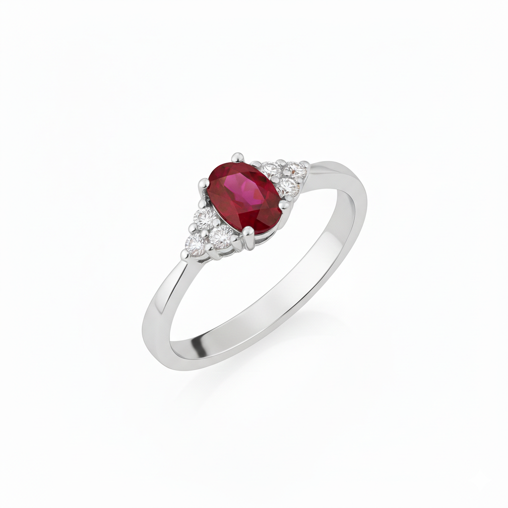 Bague en or blanc 18 carats 