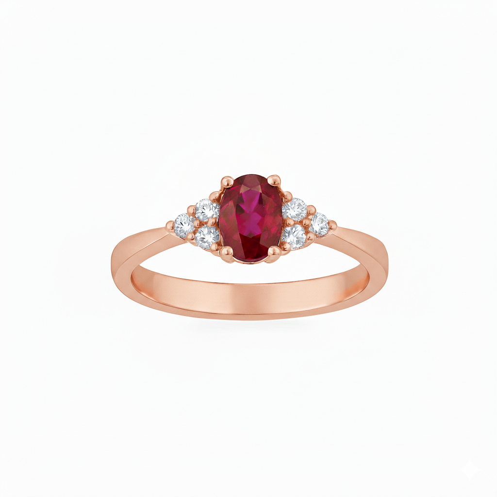 Bague en or rouge 18 carats 