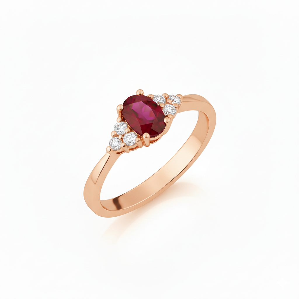 Bague en or rouge 18 carats 