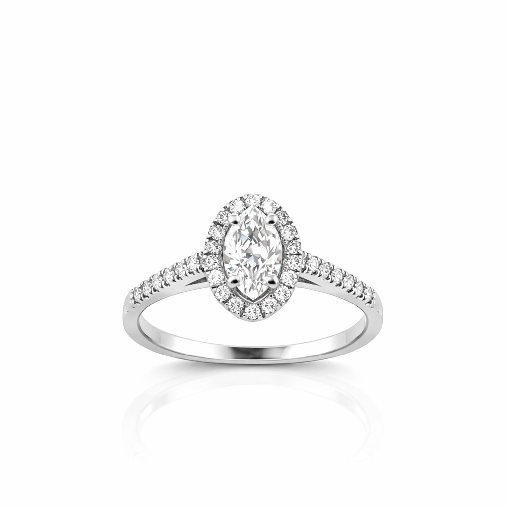 Bague en or blanc 18 carats 