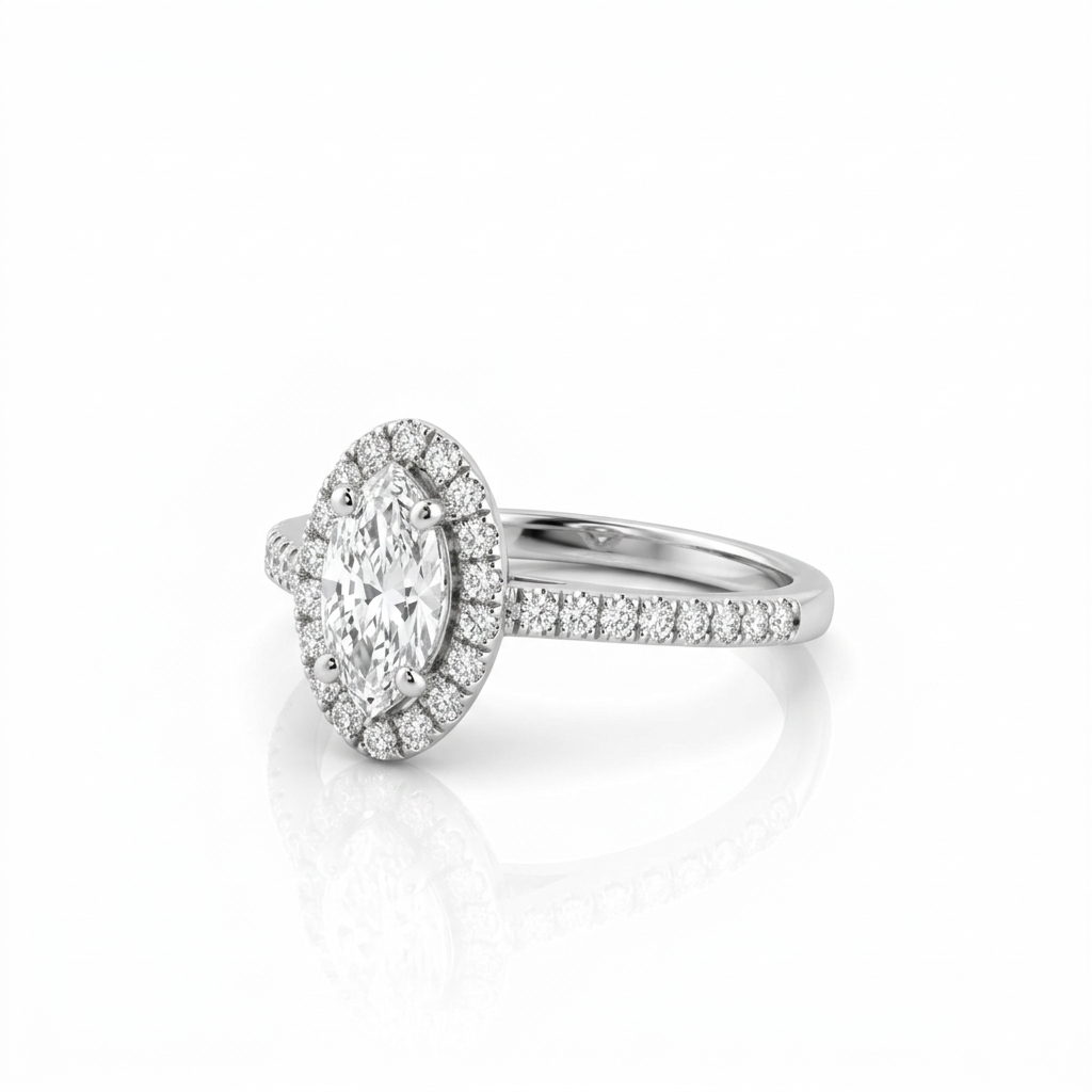 Bague en or blanc 18 carats