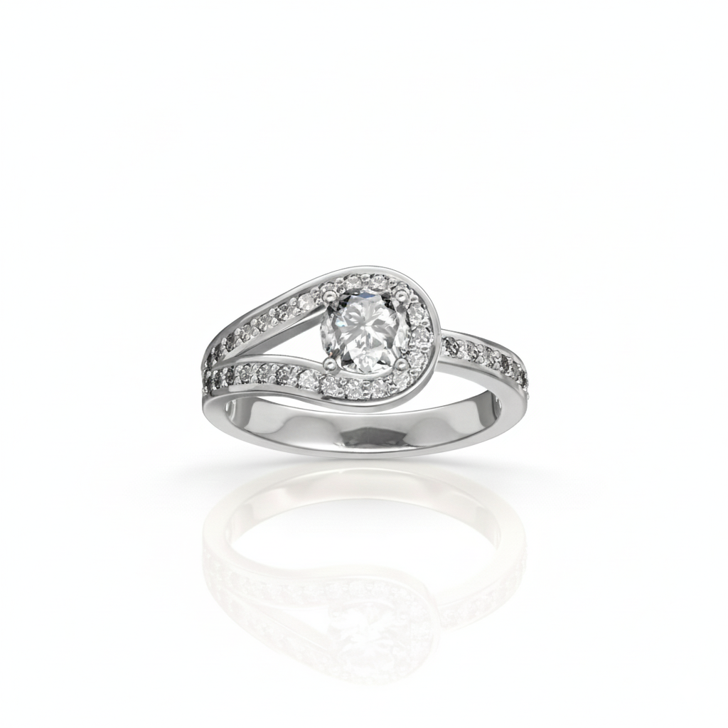 Bague en or blanc 18 carats