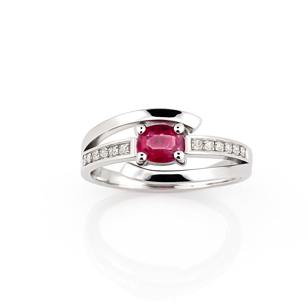Bague en or blanc 18 carats