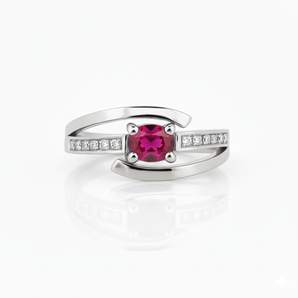 Bague en or blanc 18 carats