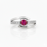 Bague en or blanc 18 carats