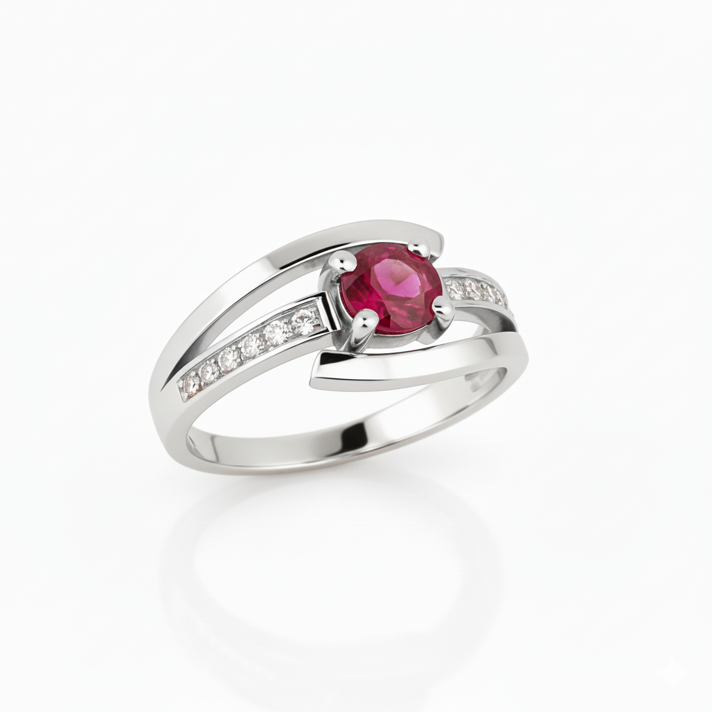 Bague en or blanc 18 carats