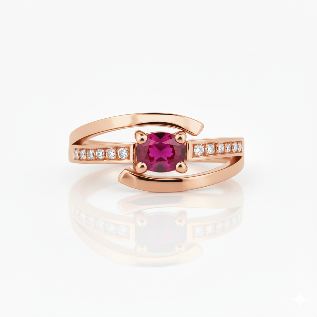 Bague en or rouge 18 carats