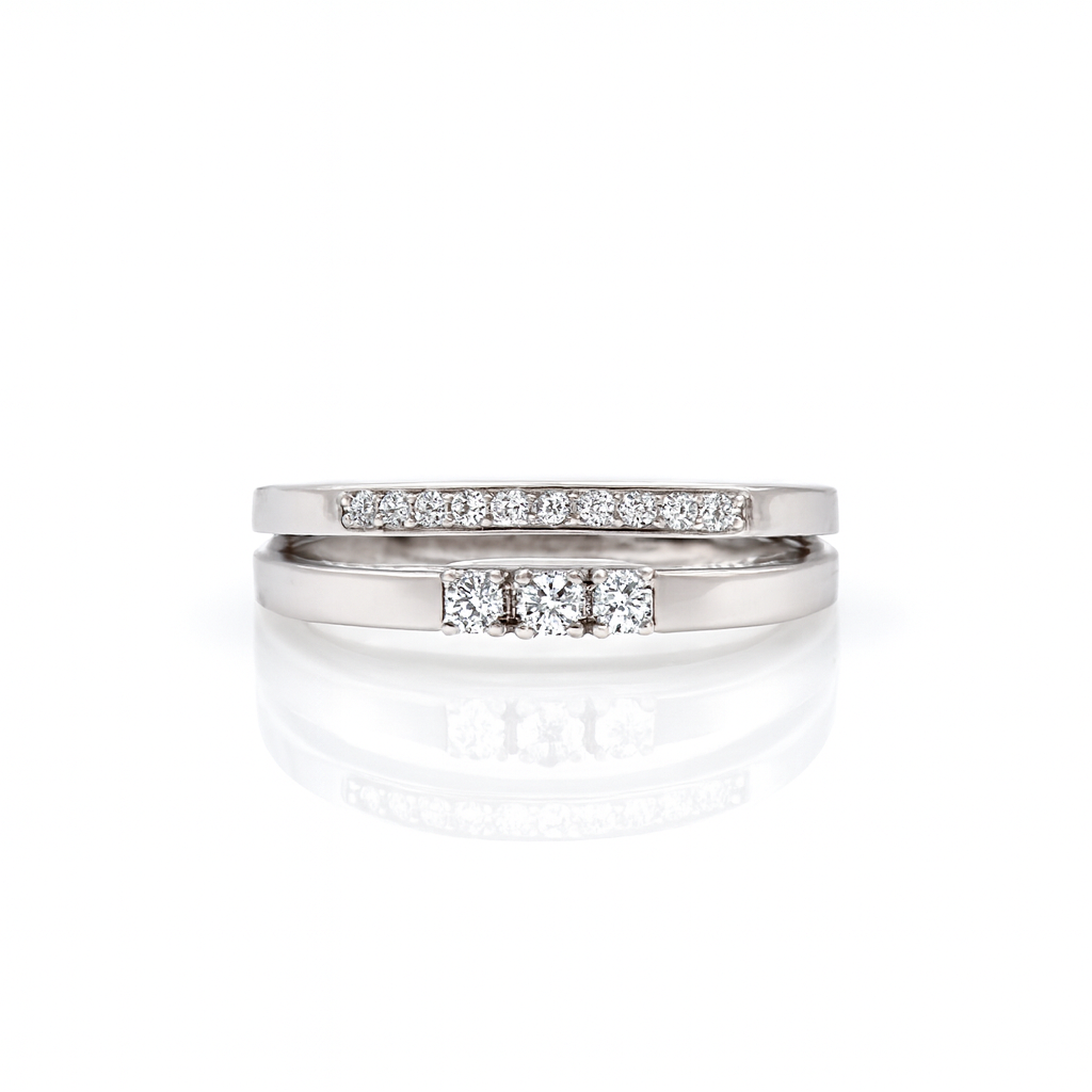 Bague en or blanc 18 carats