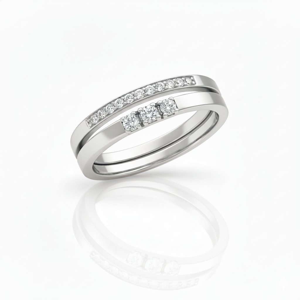 Bague en or blanc 18 carats