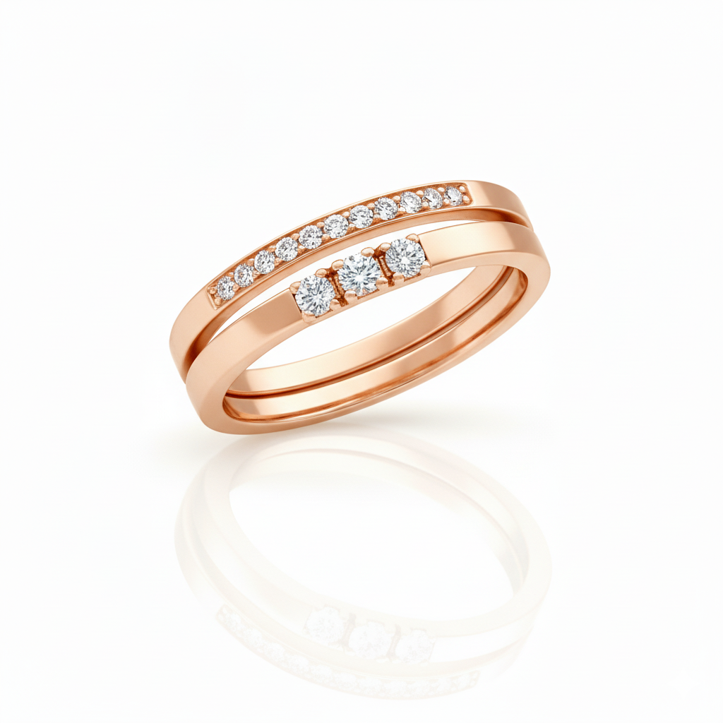 Bague en or rouge 18 carats
