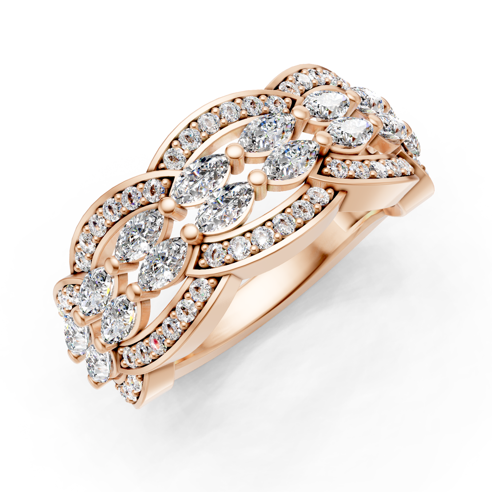 Bague en or rouge 18 carats