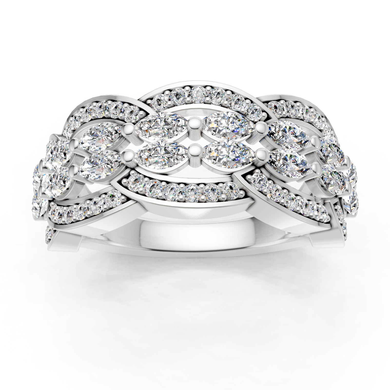 Bague en or blanc 18 carats