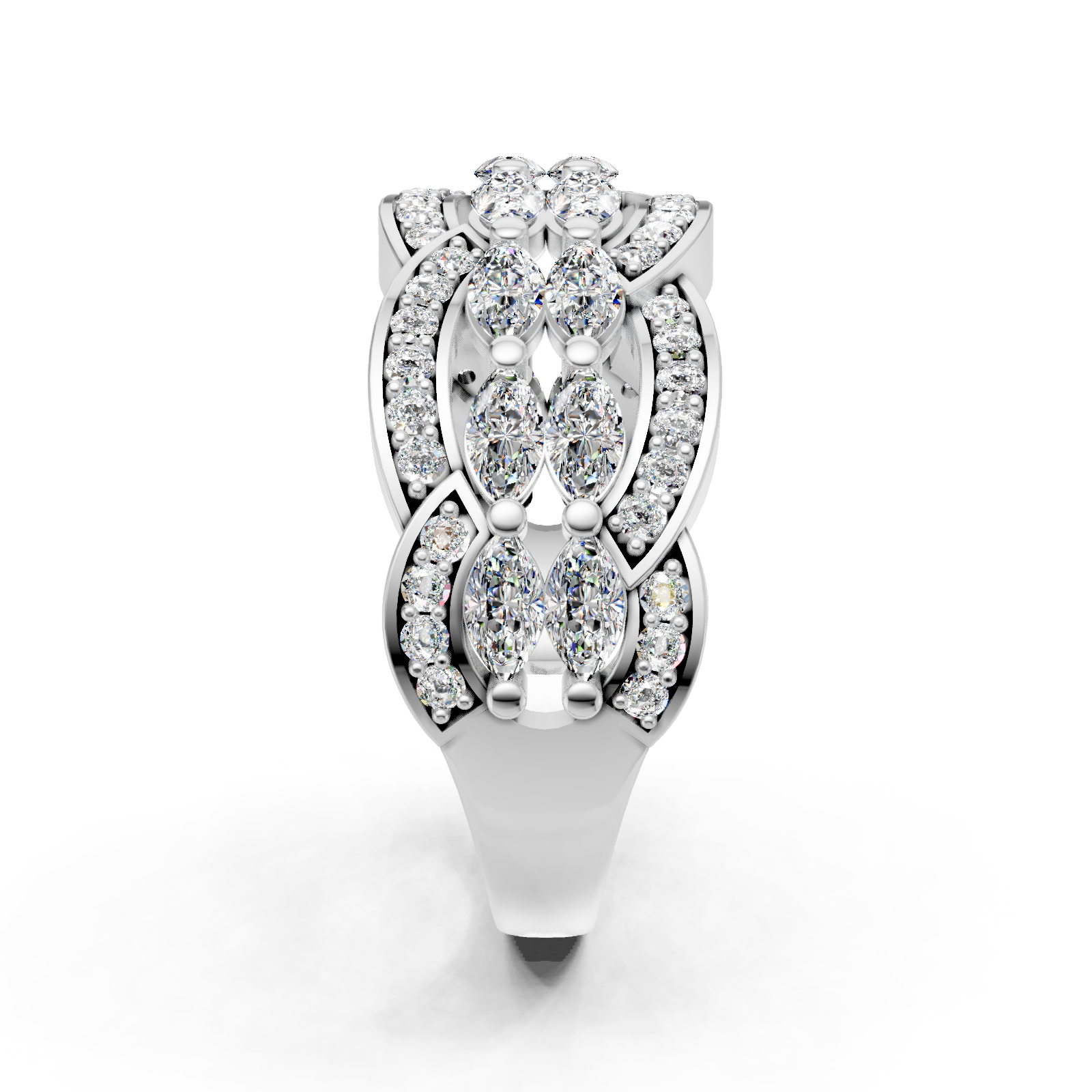 Bague en or blanc 18 carats 