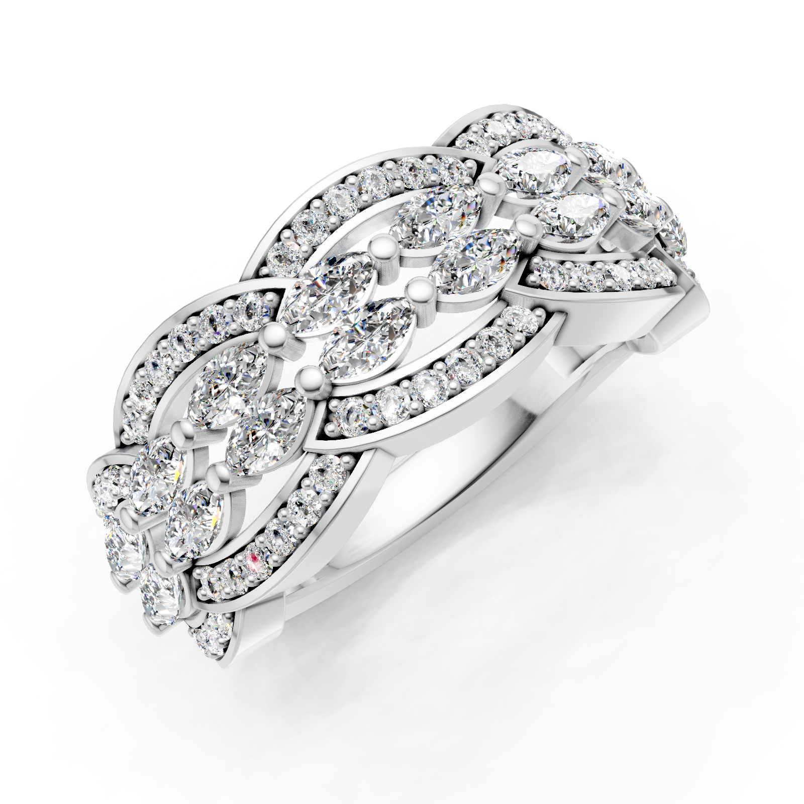 Bague en or blanc 18 carats