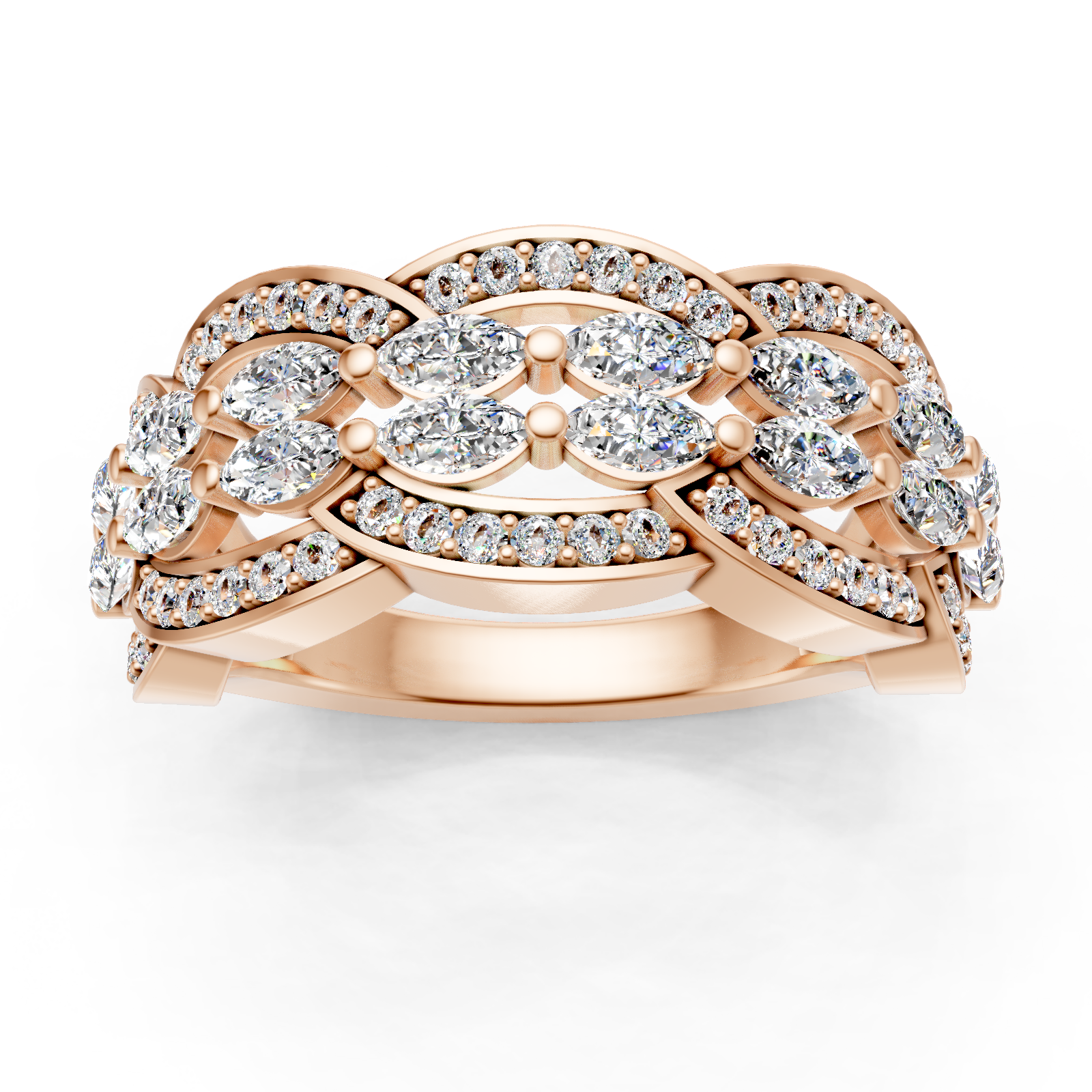 Bague en or rouge 18 carats