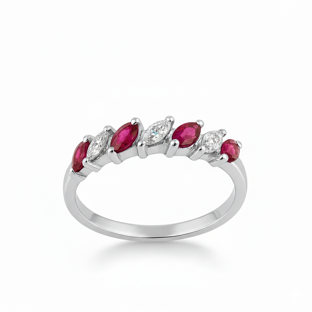 Bague en or blanc 18 carats 