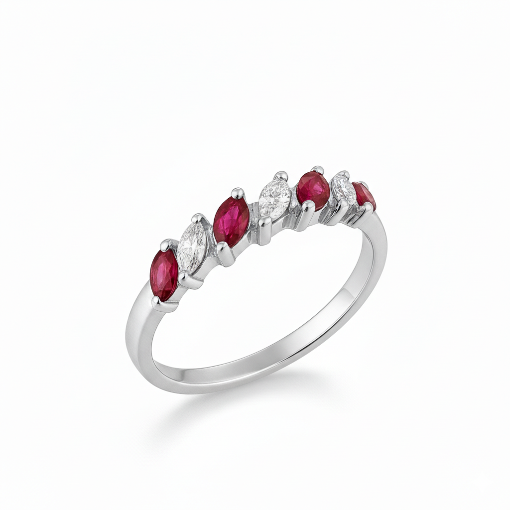 Bague en or blanc 18 carats 